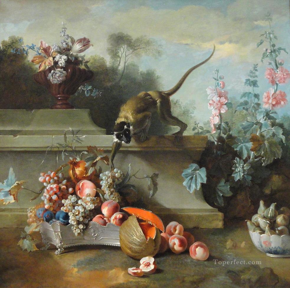 still life with monkey fruit Oil Paintings